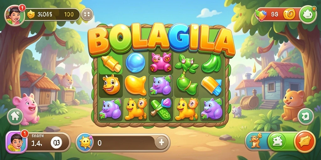 Gameplay seru BOLAGILA dengan visual cerah dan menarik.