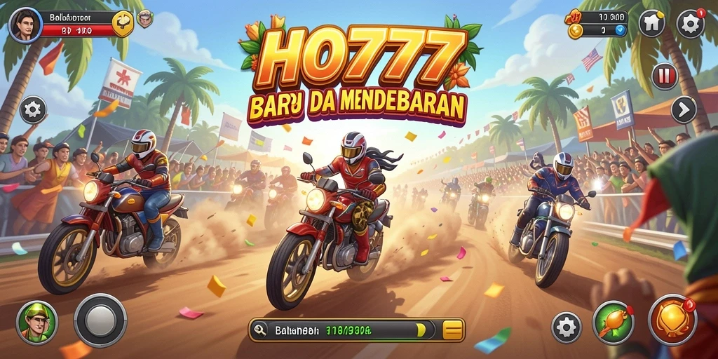 Gameplay balapan HO777 yang seru di lintasan menantang.