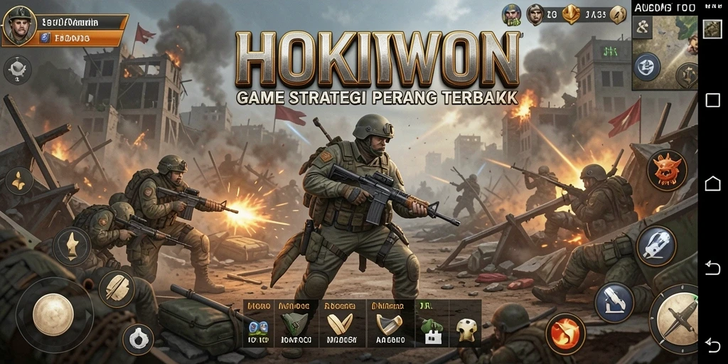 Gameplay seru HOKIWON dengan strategi pertempuran yang menantang.