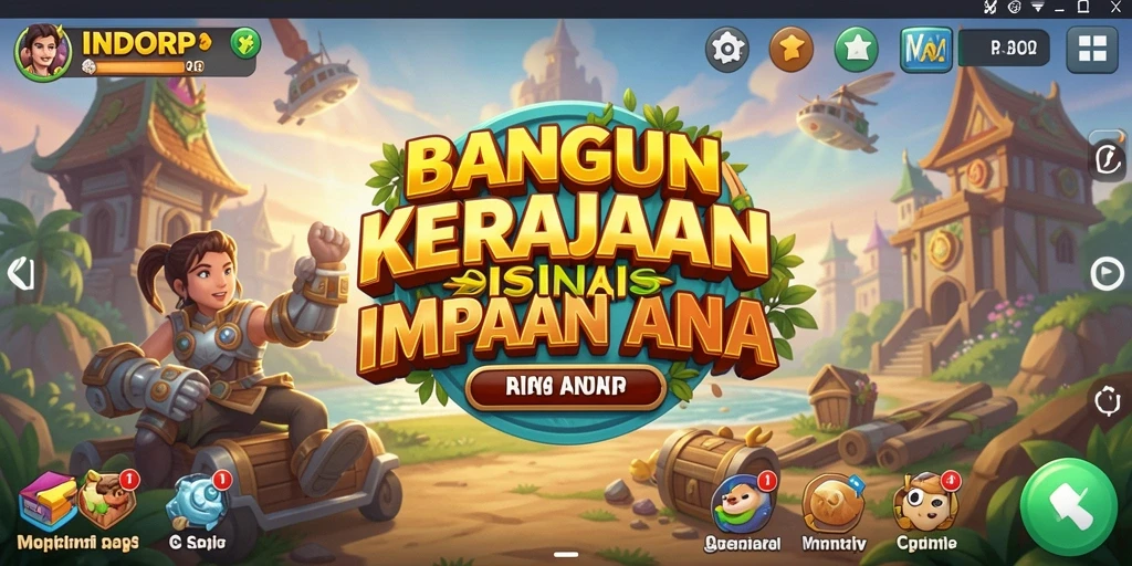 Screenshot gameplay INDORP yang menampilkan strategi manajemen bisnis.