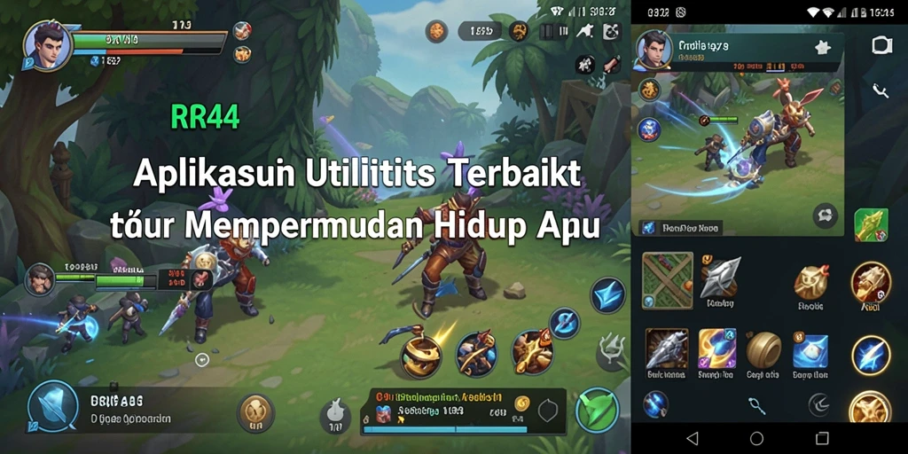 Tampilan utama RR44 dengan berbagai fitur utilitas yang menarik.