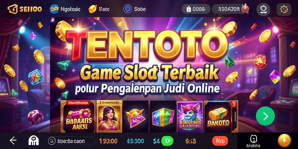 Screenshot utama TENTOTO menunjukkan tampilan gameplay Slot yang menakjubkan.