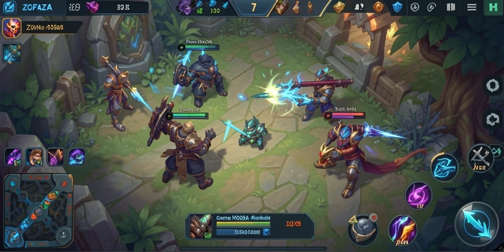 Tampilan gameplay ZOFAZA yang seru dan menarik.